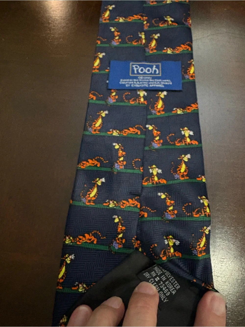 Tigger Pooh Navy Tie 100% Polyester Perfect Condition Bounce Tail